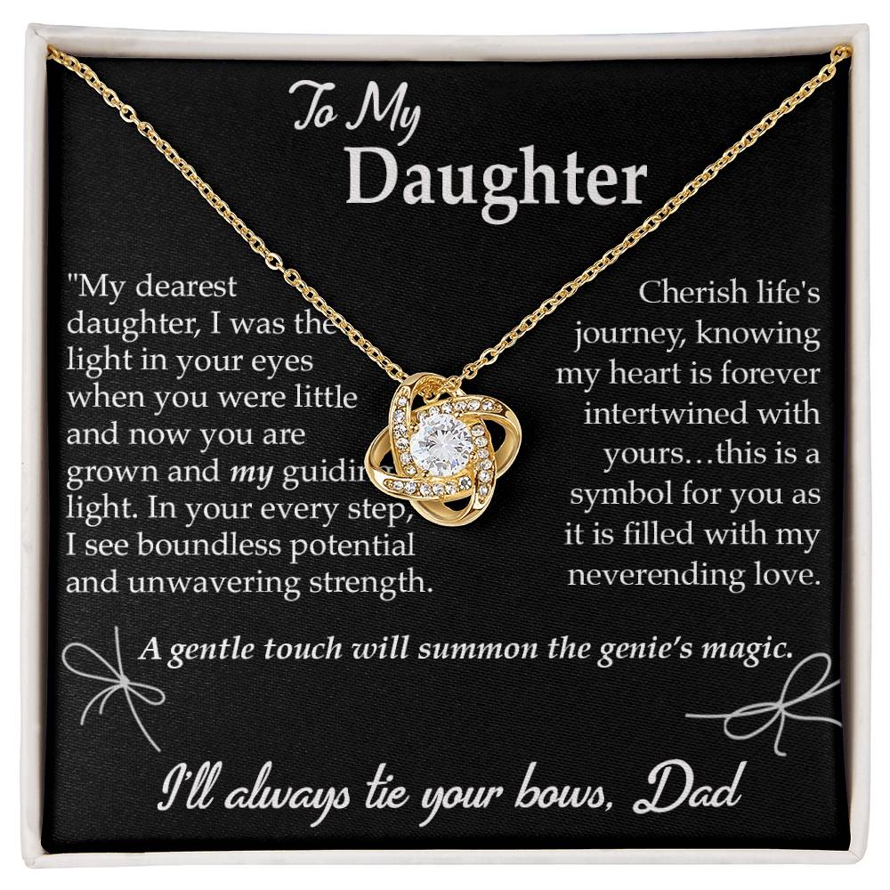 Daughter Love Knot Necklace | To My Daughter Necklace | Flash My Glitz